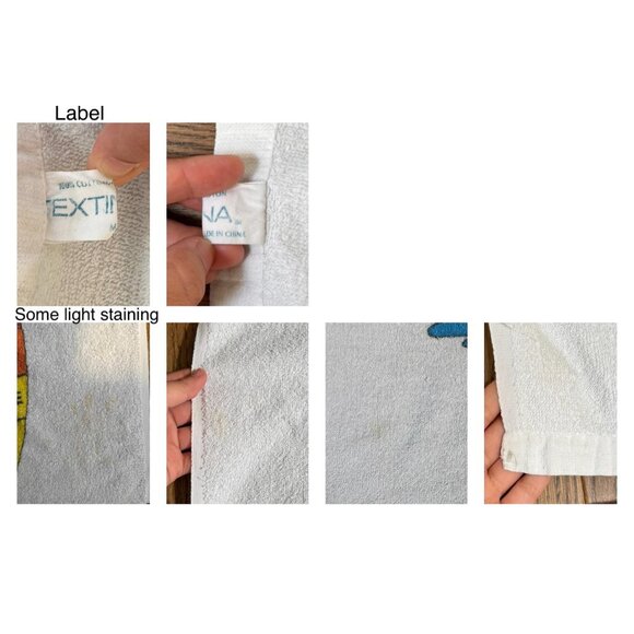 90s vintage Florida sailboat graphic retro travel souvenir cotton beach towel - Picture 5 of 5